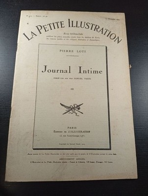 La Petite Illustration Nr. 223 Nr. 90 Tagebuch III | Pierre Loti | Guter Zustand