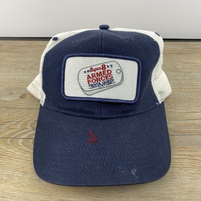 Armed Forces Trivia Quest Hat Blue Super 8 Cap Blue Adjustable Hat Adult Fit Hat