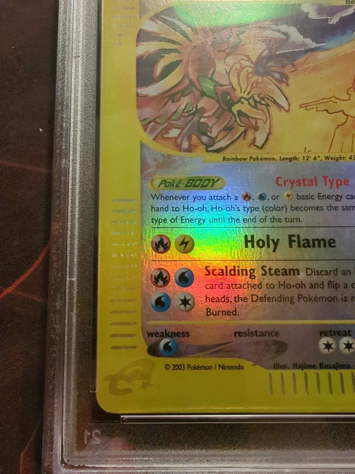 2003 POKEMON SKYRIDGE #149 HO-OH-REVERSE FOIL PSA 2 - Image 3 of 4