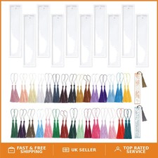 70-Piece DIY Silicone Bookmark Mold Set with Colorful Tassels for Craft Lovers
