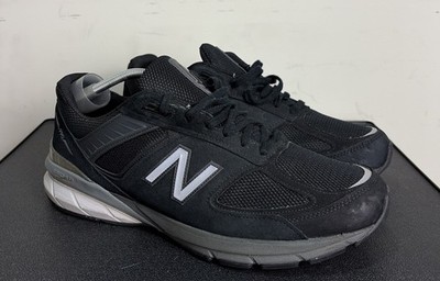 New Balance 990v5 Made in USA Black Silver Mens 13 2E Wide M990BK5 