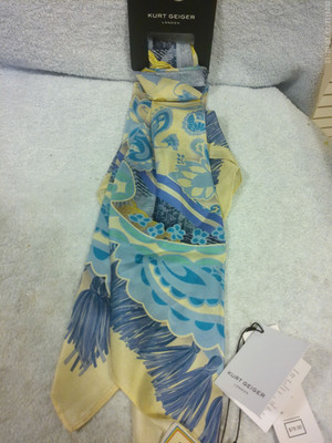 Kurt Geiger Women's Multicolor Scarf 100% Silk New With Tag MSRP. $78.00