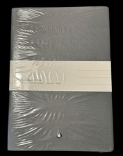 Montblanc Fine Stationery Notebook 146 Silver Cut Lined Sheets Gray Cover M16141