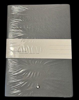 Montblanc Fine Stationery Notebook 146 Silver Cut Lined Sheets