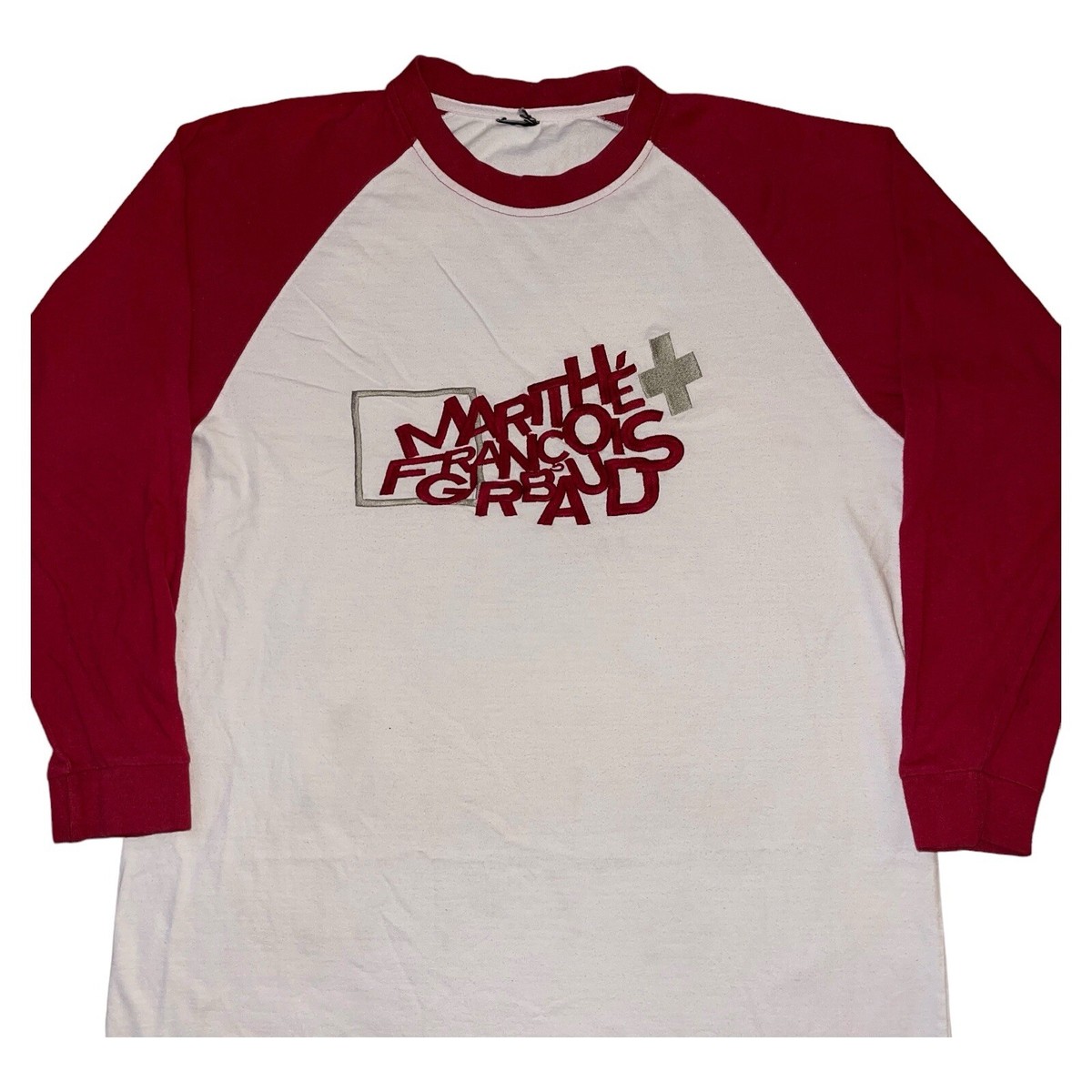 ★Marithe + Francois Girbaud★ AEROCOOL RAGLAN GRAPHIC TEE n Marithe Francois Girbaud Embroidered Spell Out T Shirt Size
