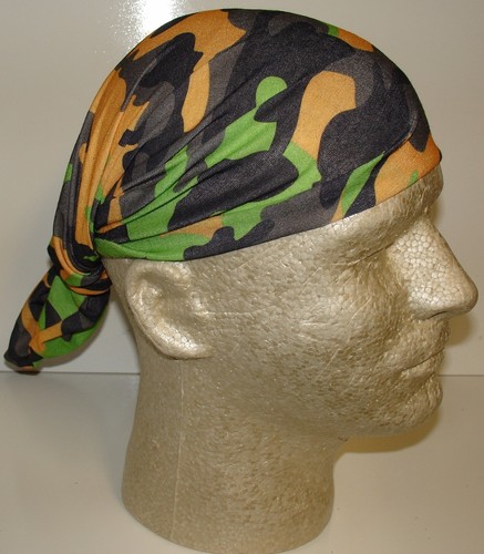 Neon Green Yellow Camo Tubular Multi Function Headwear Balaclava Beanie Cap - Picture 2 of 9