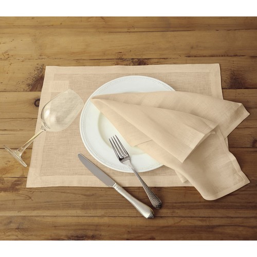 Solino Home 100% Pure Linen Placemats Cloth 14 x 19" for Summer Dining- Fete - Picture 24 of 165