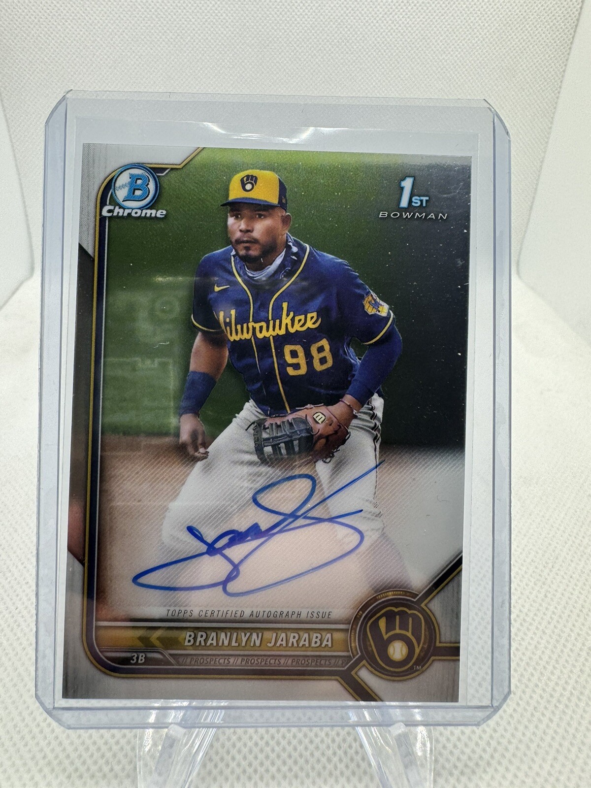 2022 Bowman Chrome Branlyn Jaraba #CPA-BJ Autographs A2