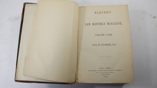 Bound Magazine: Harper's Monthly: June to November 1881 - Picture 3 of 7