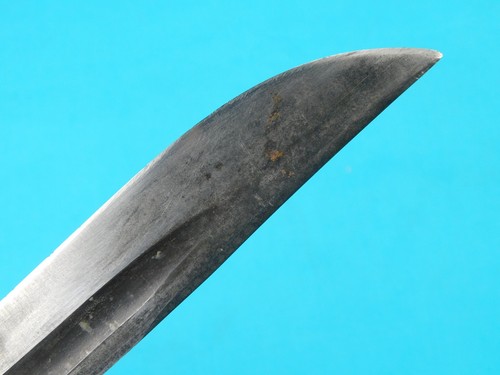 US WW2 Custom Made USMC Marked Theater Fighting Knife from Bayonet w/ Sheath - Picture 17 of 24