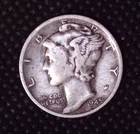1945-S Mercury Silver Dime 10(C) "Micro S" Variety