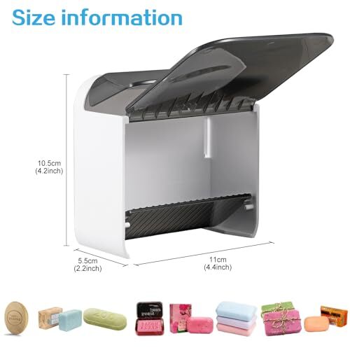 Adhesive Soap Holder for Shower Wall, Premium Bar Soap Holder Dish Shower Soap - Picture 5 of 7