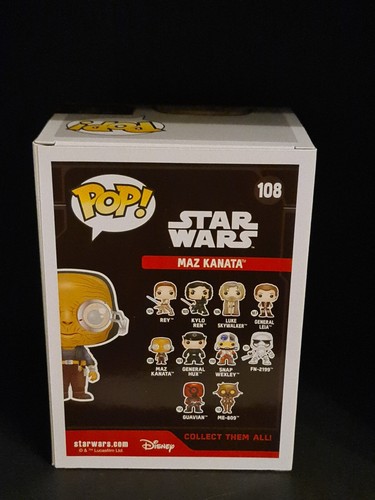 Funko Pop! Star Wars: Maz Kanata No 108 In Protective Case - Picture 3 of 8