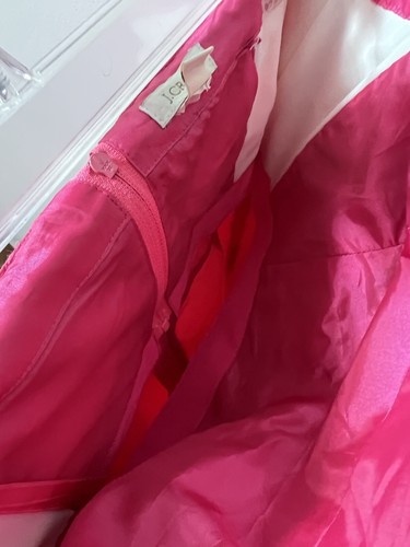 J. Crew Dress Bright Pink Silk Cocktail Mini Women's Sz 8 Barbie Pockets Ruffles - Picture 10 of 18