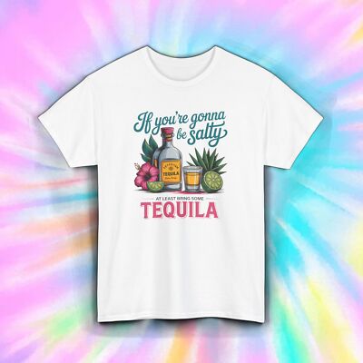 Salty Tequila Shirt Funny Lime Margarita Beach Party Summer Humor Tee S-5XL