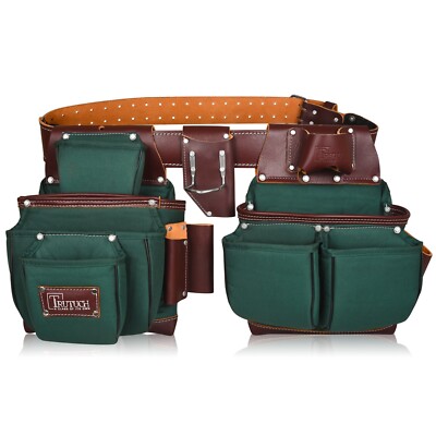 TRUTUCH Nylon and Leather Tool Belt | Framing Tool Bags | Nylon Tool Pouch