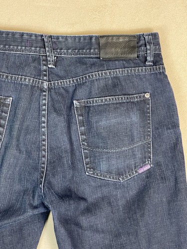 Ted Baker Jeans Mens 34 Blue Tinned Sardines Straight Leg Slim Fit Dark Wash - 第 12/14 張圖片