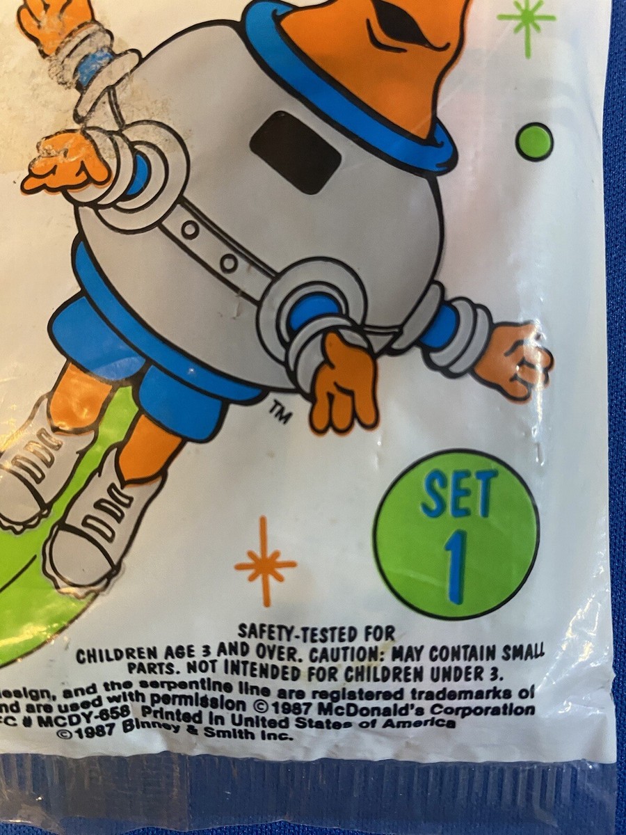McDonald's Happy Meal Toy - Cosmc Crayola Set 1 Vintage 1987 NEW Sealed Coloring