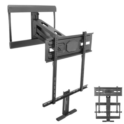 43 In. To 70 In. Height Adjustable Fireplace Gas Spring TV Mount, 72 Lbs.