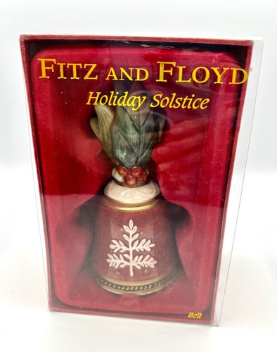 Fitz And Floyd Bell Classics Holiday Solstice Bell With Box 2005 Marked - Picture 2 of 12