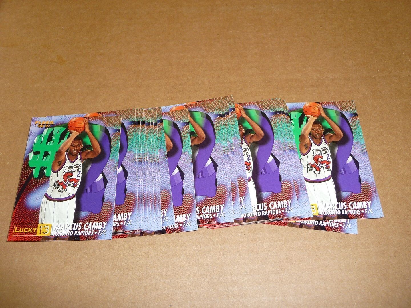1996/97 Fleer LUCKY 13 MARCUS CAMBY RC/ROOKIE LOT OF 25 CARDS RAPTORS #2