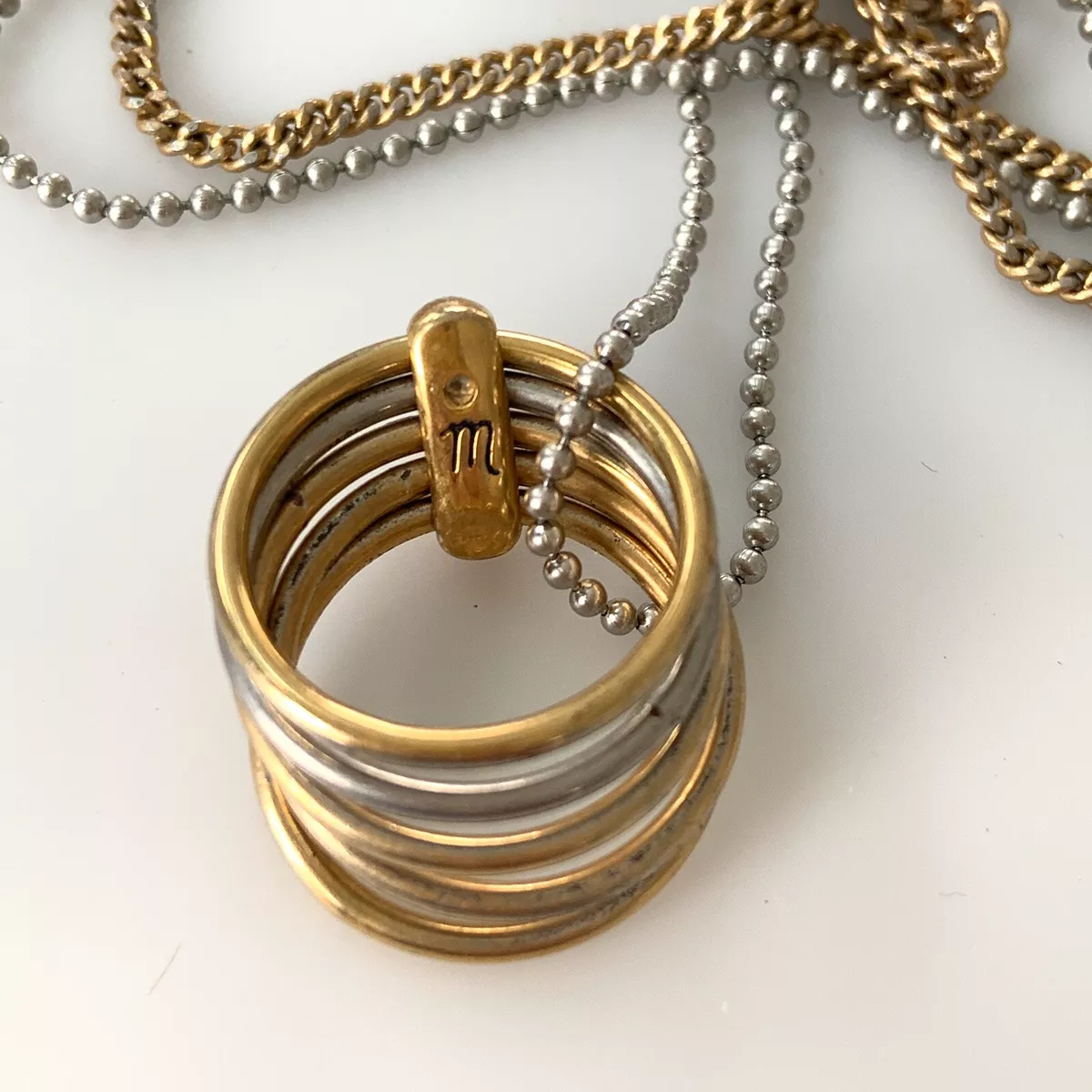 Two Madewell Gold Tone Layering Necklaces