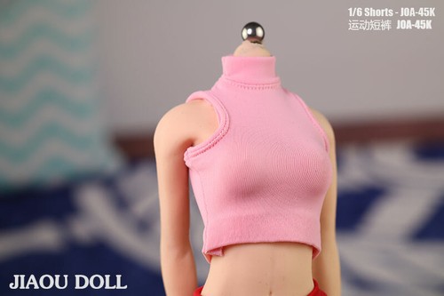1/6 BAMBOLA JIAOU Donna Turtleneck Stretto T-shirt Gilet Top F 12" PH TBL Figura - Foto 11 di 21