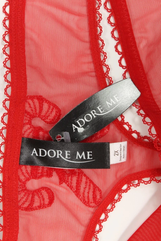 ADORE ME 性感红色糖果圣诞内裤网眼加大码 2X 全新带标签 - 740 — 第 3/4 张图片