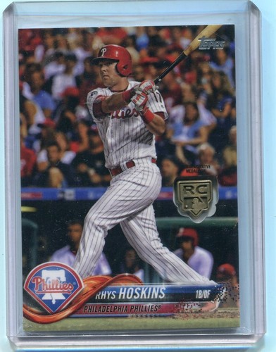 RHYS HOSKINS 2020 TOPPS ROOKIE CARD RETROSPECTIVE RC LOGO MEDALLION CARD - Picture 1 of 2
