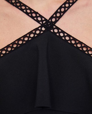 Zara Women Jumpsuits With Lace Strap Black Size XS NWOT | eBay