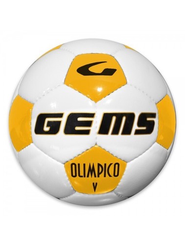 Pallone Calcio Gems Olimpico Misura 4 E 5 Colori Bianco Celeste E Bianco Giallo - Foto 2 di 9