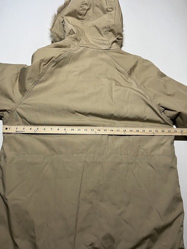 Vintage Woolrich Parka Jacket Men L Brown Coyote Fur Trim Hood Wool Flannel AO4 - Picture 4 of 6