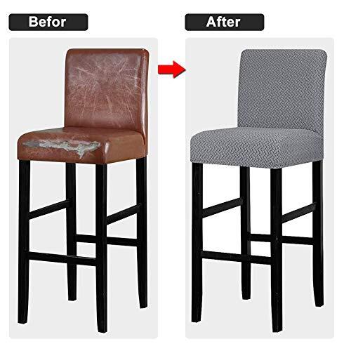 Reusable Pub Counter Stool Chair Covers Slipcover Stretch Removable Washable - Picture 5 of 6