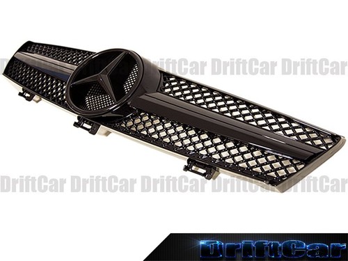 Fit 2005-08 W219 CLS-Class Sedan Front Fence Grille Gloss Black GBB Style 1 Set - Picture 2 of 4