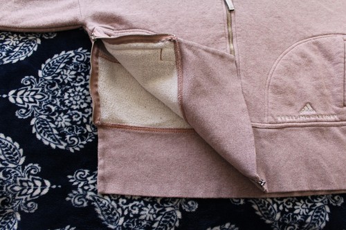 ADIDAS x Stella Mccartney Women's XS Cropped Zip Hooded Yoga Gym Sweater Pink - 第 6/12 張圖片