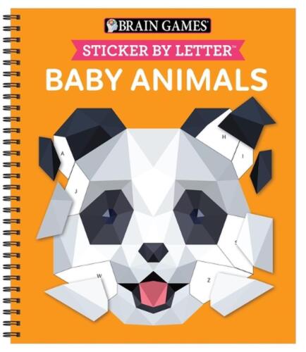 Brain Games - Sticker by Letter: Baby Animals by Brain Games (English) Spiral Bo - Afbeelding 1 van 1