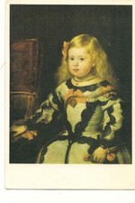 Vintage PC; Painting of I'Infante Marguerite by Diego Velasquez 1599-1660