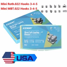 Dental Orthodontic Self-Ligating Brackets Braces Mini Roth /MBT.022 Hooks 3-4-5