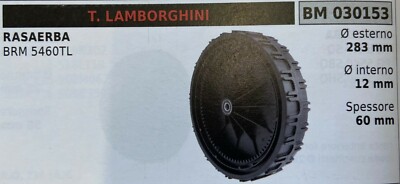 Ruota Per Rasaerba Brumar T. Lamborghini BM044283 - Originale Italiana, Nuova
