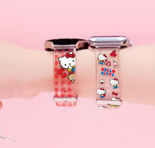 [Hello Kitty] Watch Band for Apple Galaxy watch Clear TPU Strap *US-duty Paid