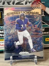2024 Panini Prizm Football Derrick Henry Fireworks #10 Baltimore Ravens