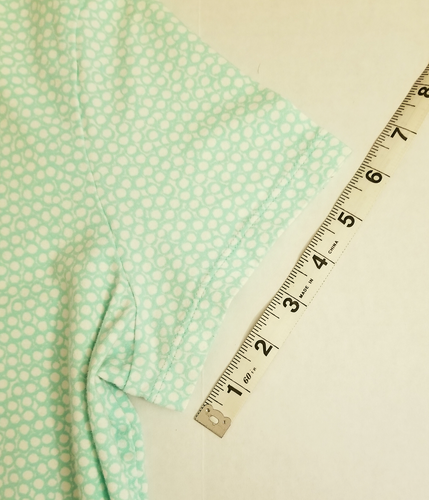 Camisa para mujer Kim Rogers talla mediana manga corta piña como nueva verde púrpura - Imagen 7 de 10