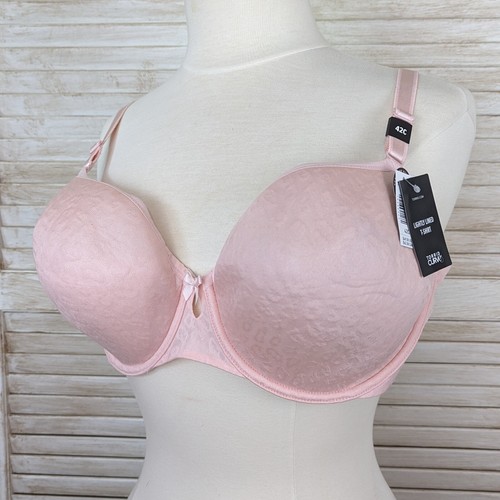 Torrid Curve 42C Underwire Lined T-Shirt Bra Adj Straps 360 Bk Pink MSRP $49.50