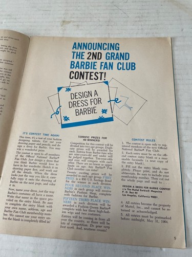 vintage mattel barbie magazines 1964. march/april jan/feb. - Picture 2 of 14