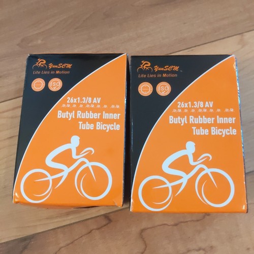 2-Pack 26" X 1 3/8 Av Butyl Rubber Inner Tubes Bicycle