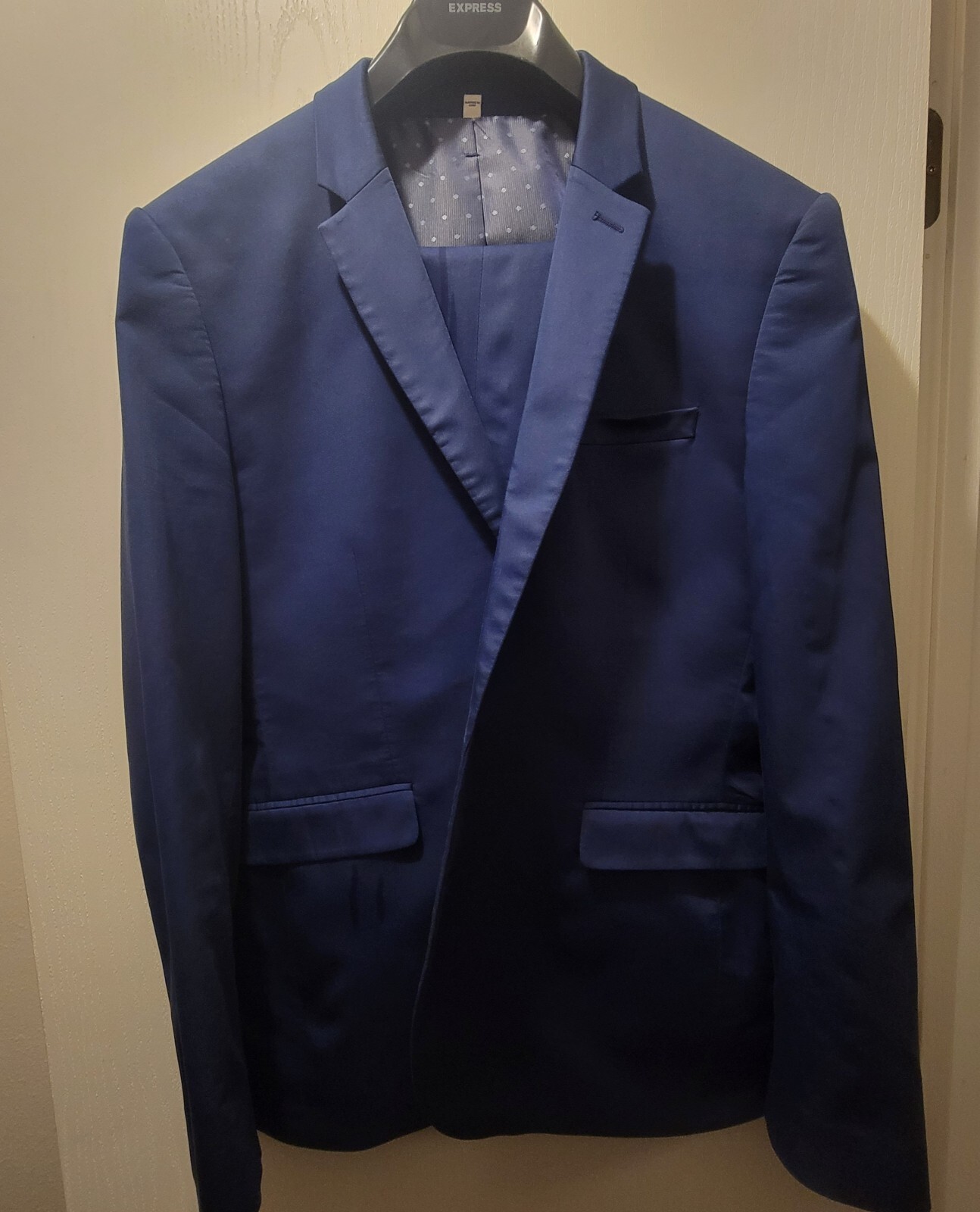 Express Men's Blue Full Suit 40R Extra Slim eBay