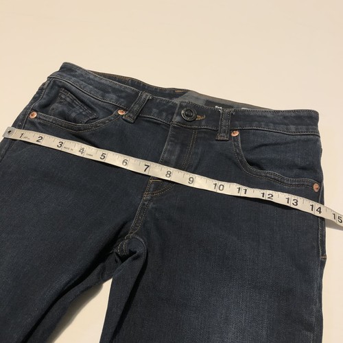 VOLCOM Teen Youth Low Rise Skinny Dark Denim Stretch Jeans Size 27 x 28 - Picture 8 of 12