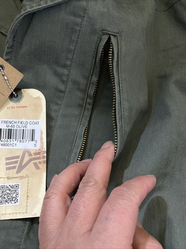 Alpha Industries F-2 French Field Coat M-65 Olive NWT - Picture 13 of 23