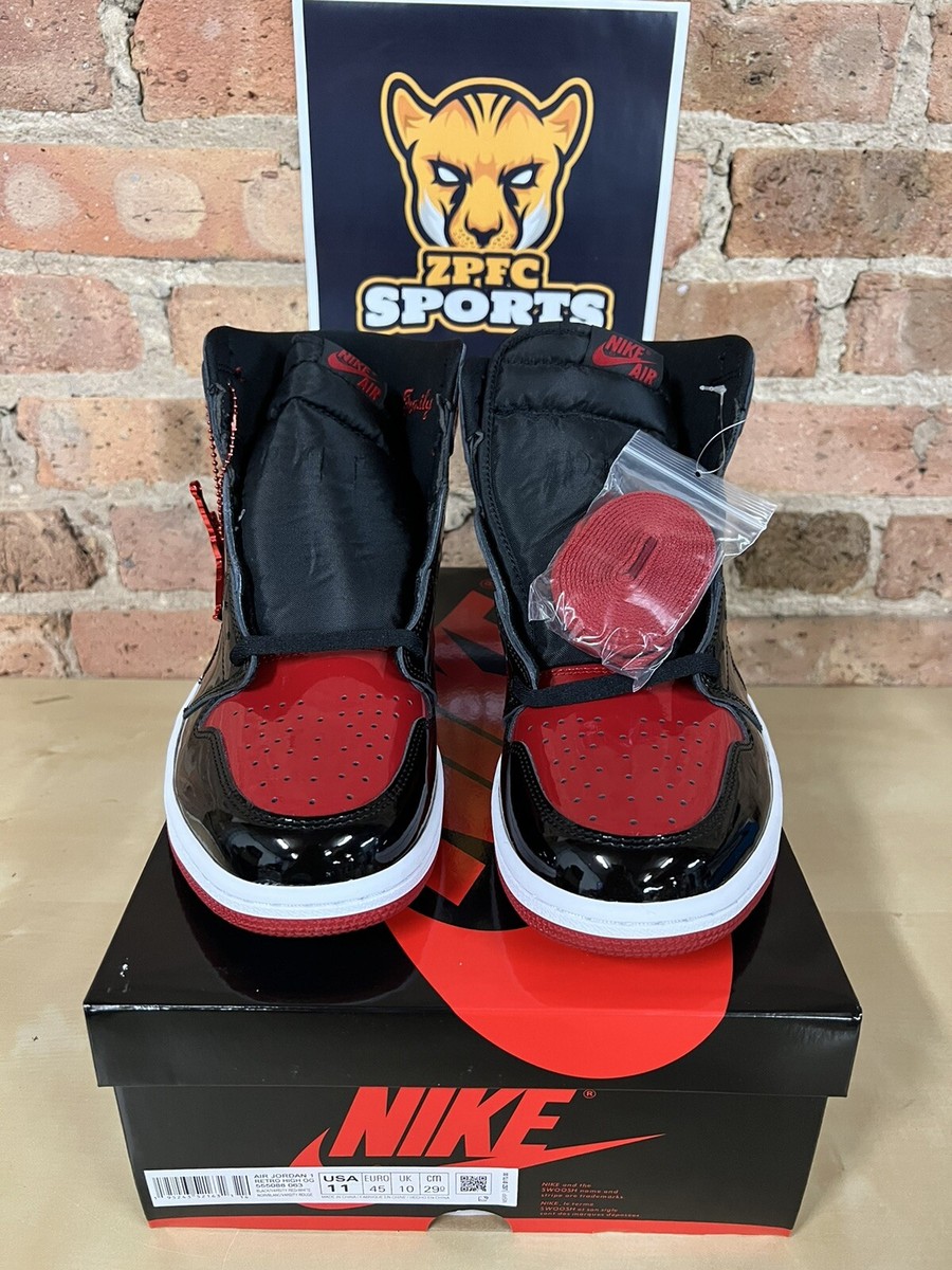 Air Jordan 1 Retro High Patent leather Bred MENS 555088-063