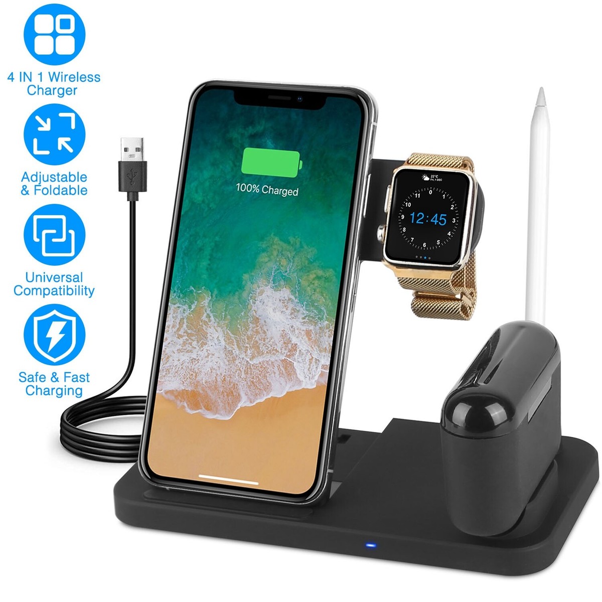 in Wireless Fast Charging Station for Apple Watch iPhone